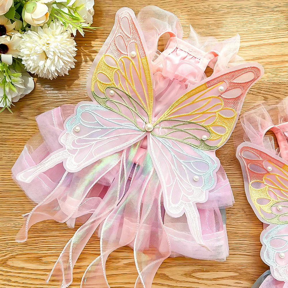 Dog Cat spring princess Dress Lace Skirt Pet Clothing Stripe Skirt Puppy Princess Apparel Cute Puppy Clothes Pet cat clothes