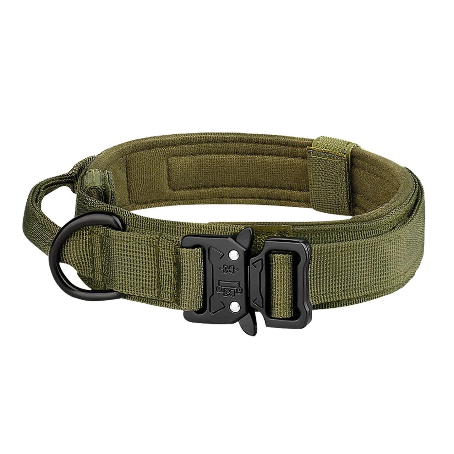 Outdoor Tactical Dog Collar With Metal Buckle And Breathable Nylon