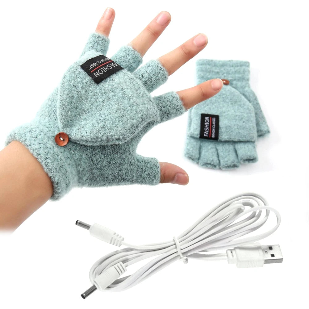 USB Electric Heating Gloves for Sports and Winter Activities