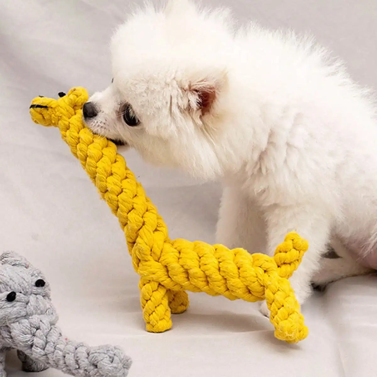 Handwoven Cotton Rope Dog Toy With Knot Chew For Pets