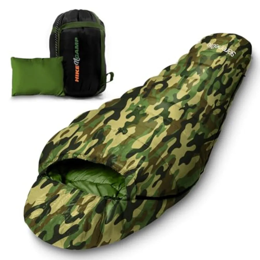 Military-Style Cotton Sleeping Bag For Extreme Cold Weather