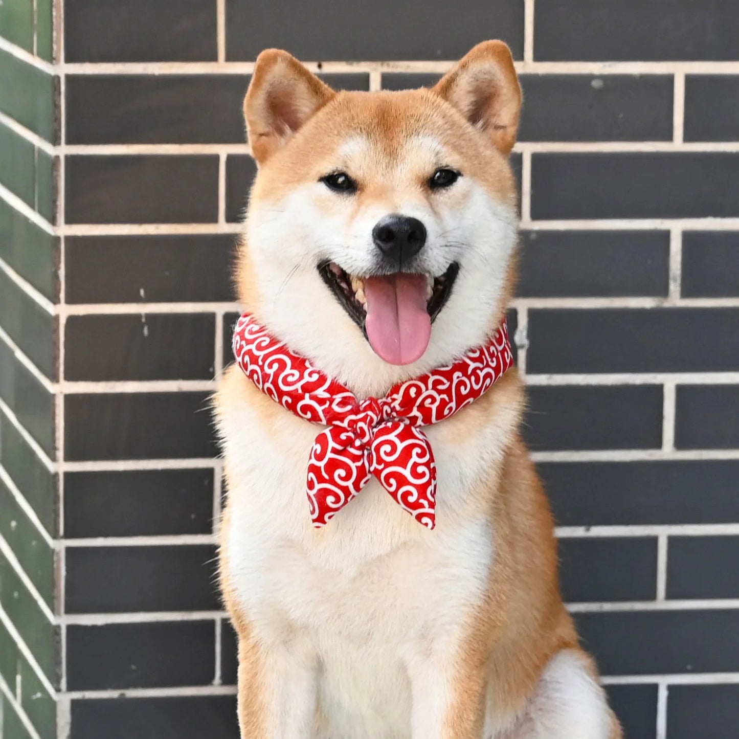 Soft Cotton Dog Bandana Washable Japanese Farmhouse Pet Collar Accessory