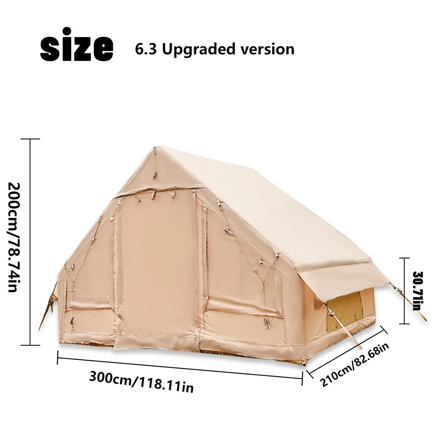 Pakicetus Inflatable Family Tent With Skylight And Quick Setup