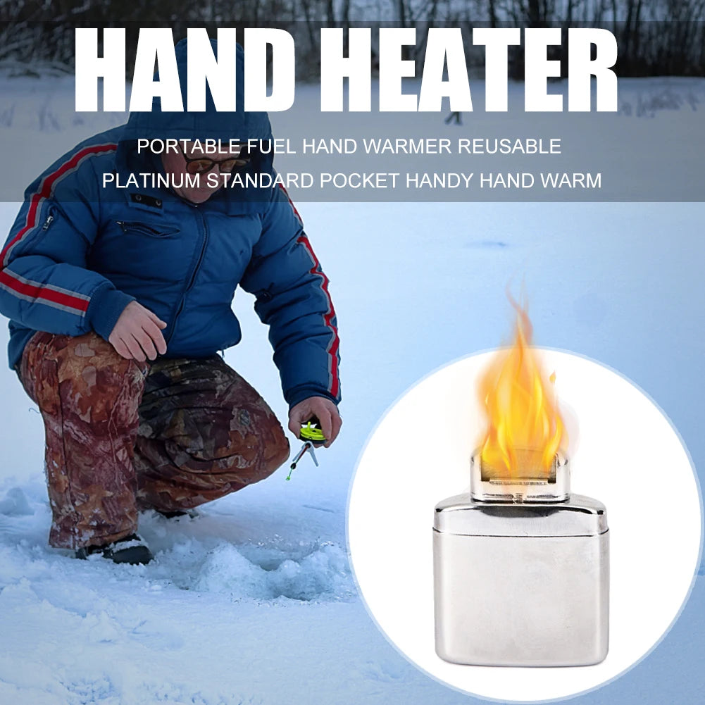 Apwikoger Refillable Catalytic Fuel Hand Warmer Portable Reusable Metal Alloy