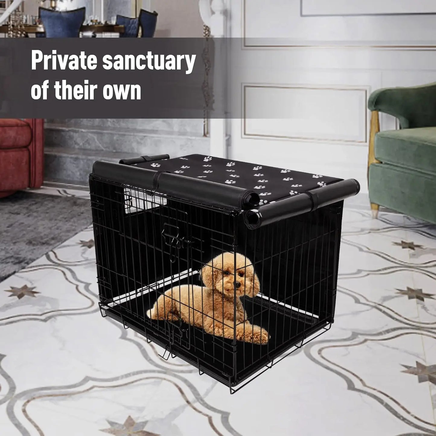 Waterproof Dog Crate Cover For Wire Cages Universal Fit
