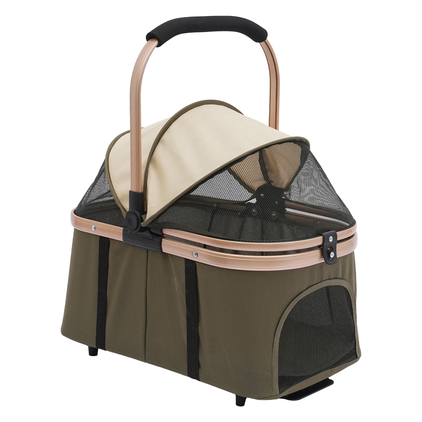 Bymaocar Foldable Pet Stroller Heavy Duty Portable Travel Sunshade Locks