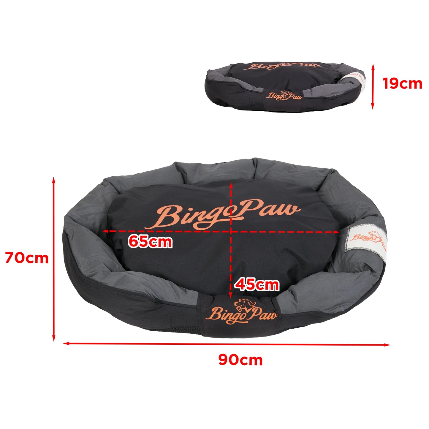 BINGOPAW All Season Calming Dog Bed With Removable Oxford Cover