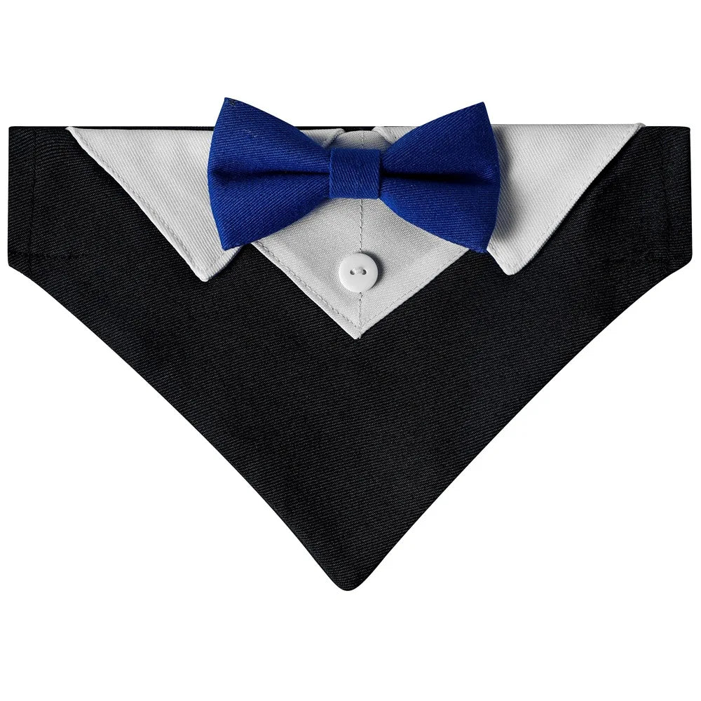 Sucado Bow Tie Dog Collar Tuxedo Bandana For Pets Wedding