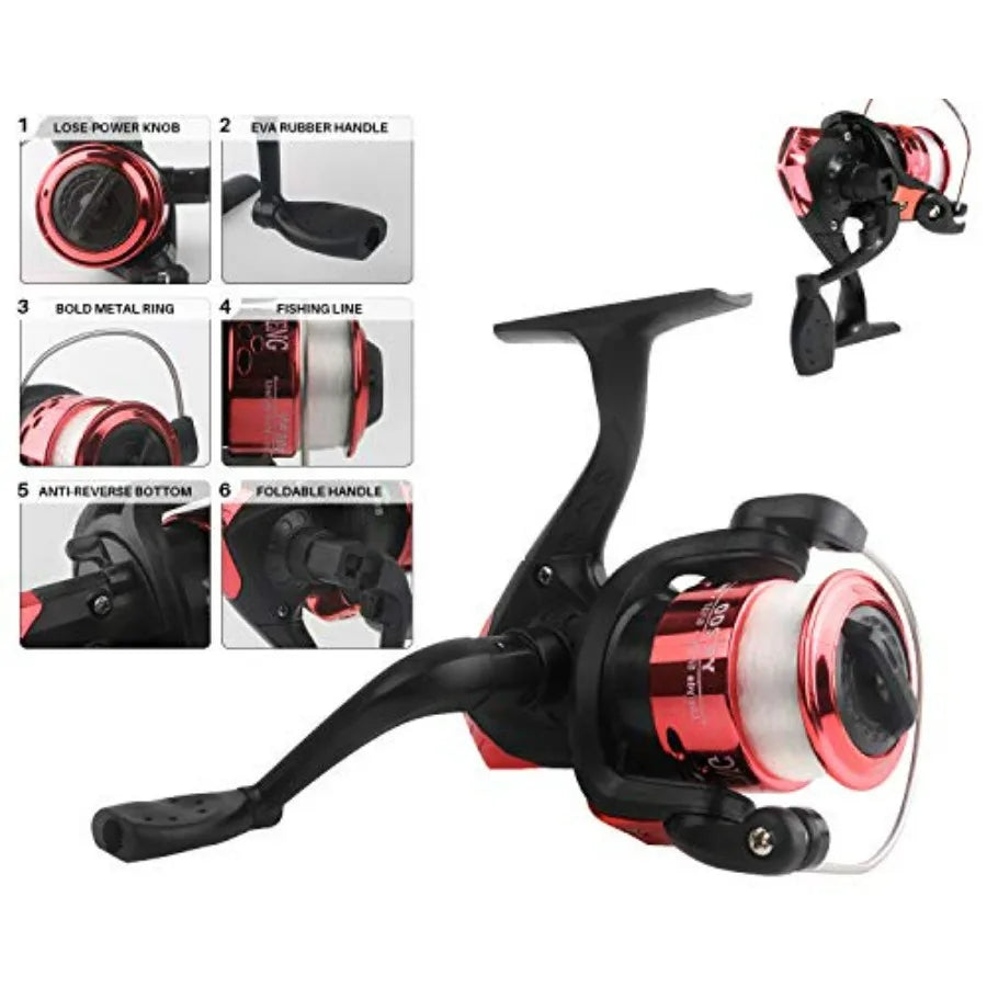 Telescopic Fishing Rod And Reel Combo Two Piece Collapsible Kit