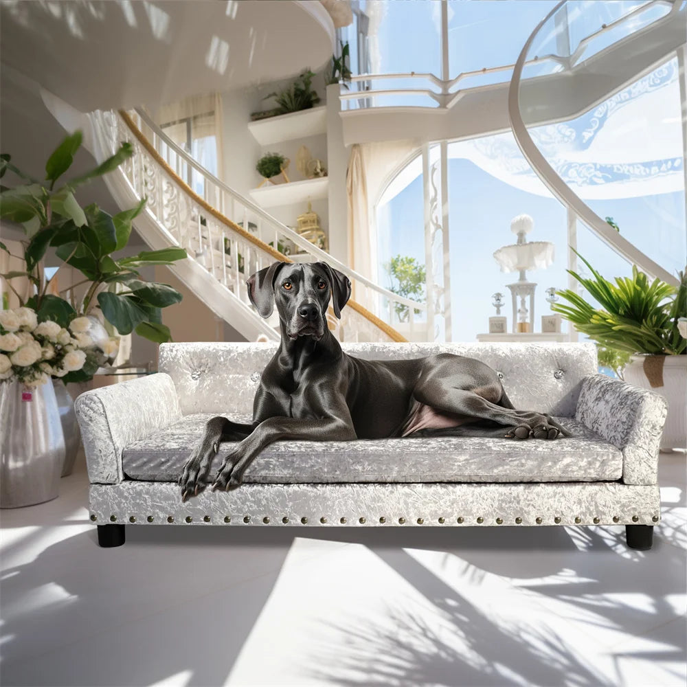 Borwart Luxury Heavy Duty Pet Sofa Bed With Removable Cover