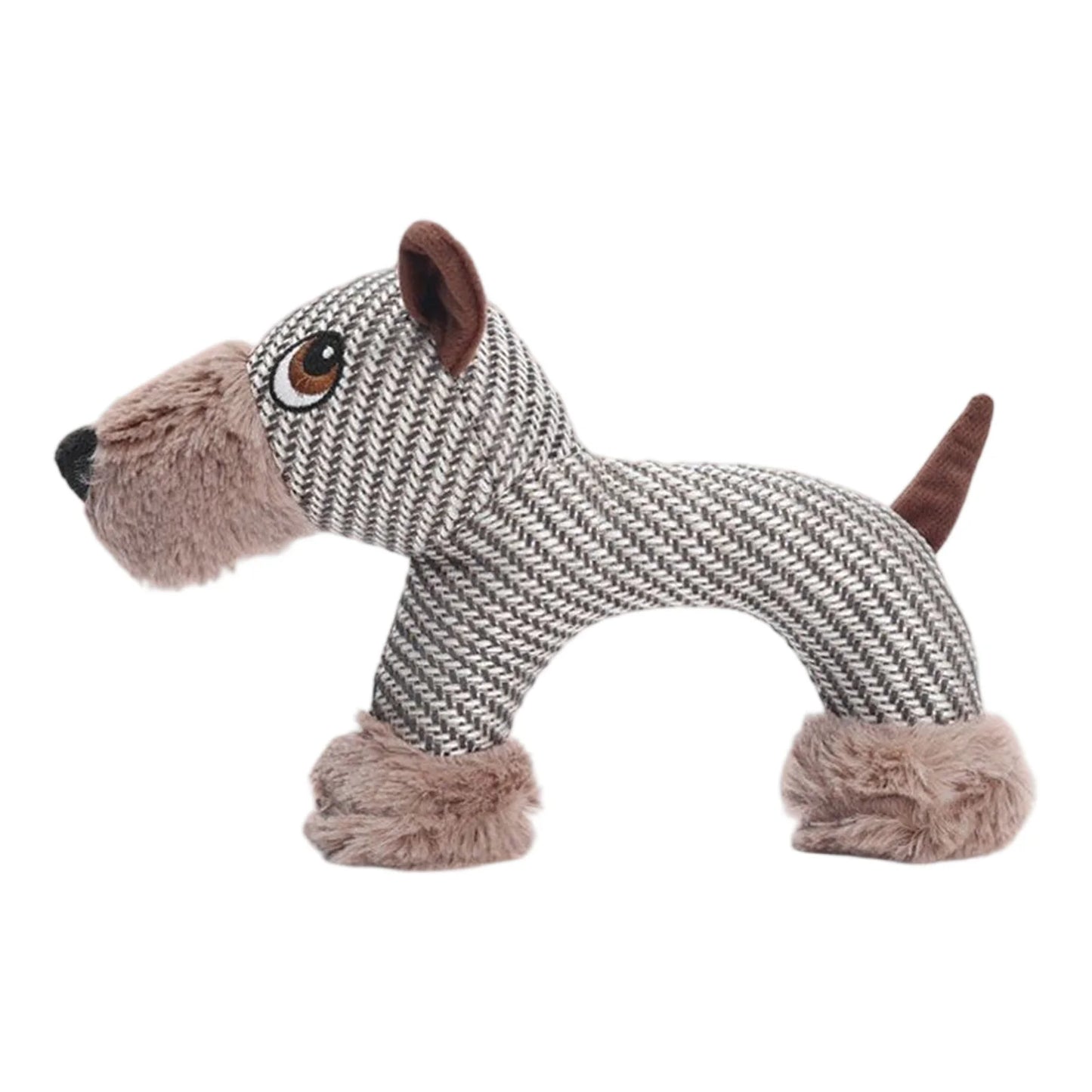 Interactive Squeaky Puppy Plush Dog Toy Cute Wear Resistant Material