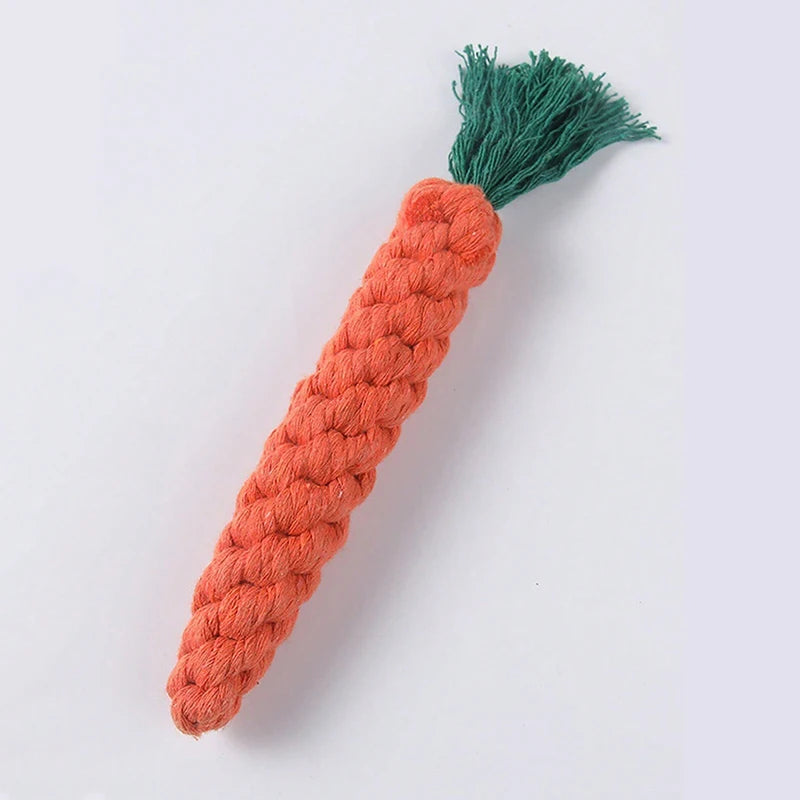 Handwoven Cotton Rope Dog Toy With Knot Chew For Pets