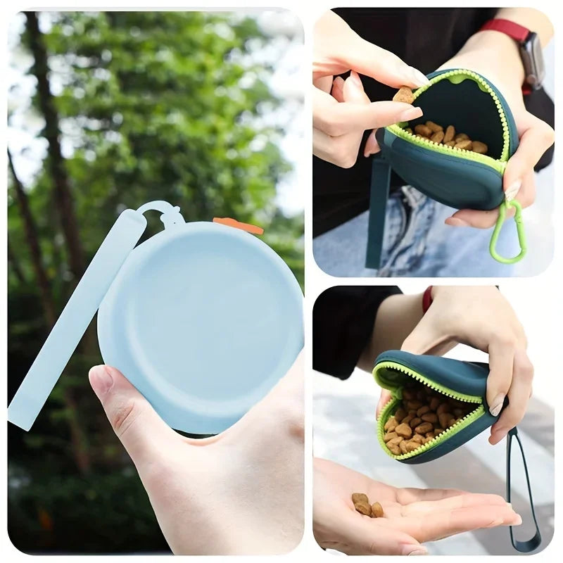 Silicone Dog Treat Pouch Waterproof Outdoor Training Bag