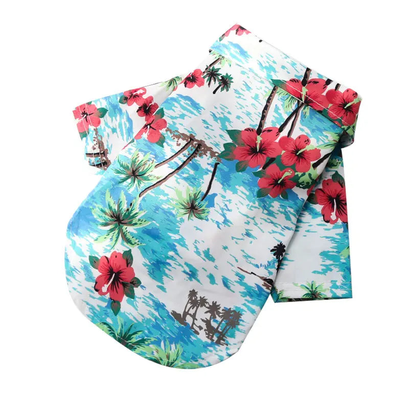 Hawaiian Style Summer Dog Shirt For Small And Medium Dogs