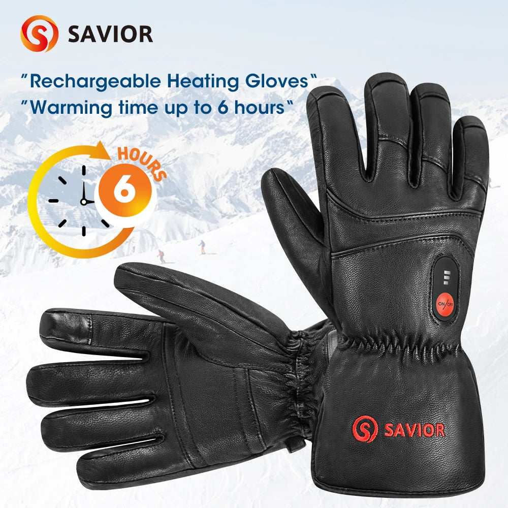 Savior Heat Electric Rechargeable Heated Gloves Outdoor Winter Sports