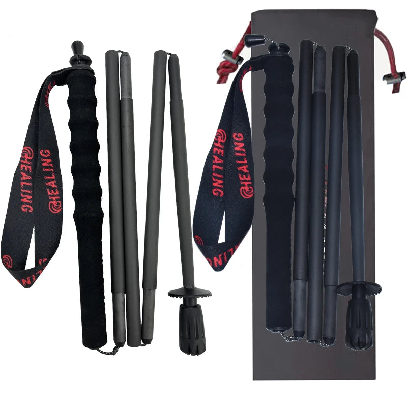 OKHEALING Ultra Light Foldable Carbon Fiber Trekking Poles