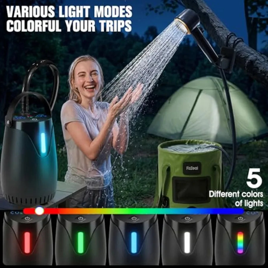 Rechargeable Portable Camping Shower With 8000mAh Battery