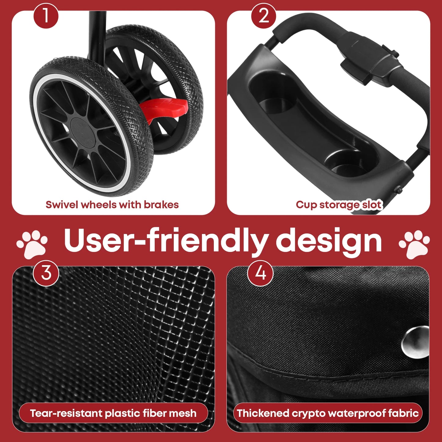 CHIHUAHUA Pet Stroller For Small And Medium Cats And Dogs