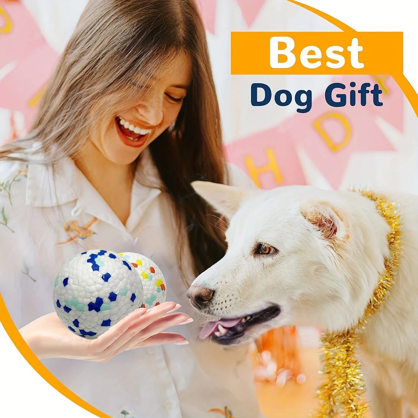 Dog Toy Durable Crew Ball For Teeth Chewing And Interactive Play