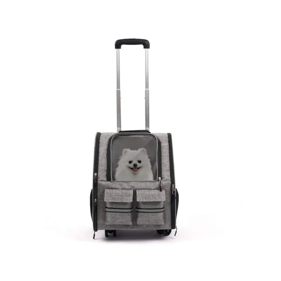 2in1 Trolley Cat Carrier With Wheels Airline Approved