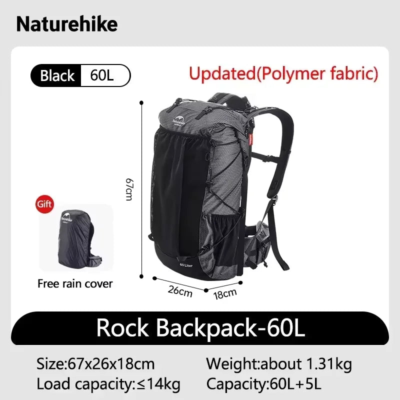 Naturehike Rock Outdoor Hiking Backpack With Rain Cover