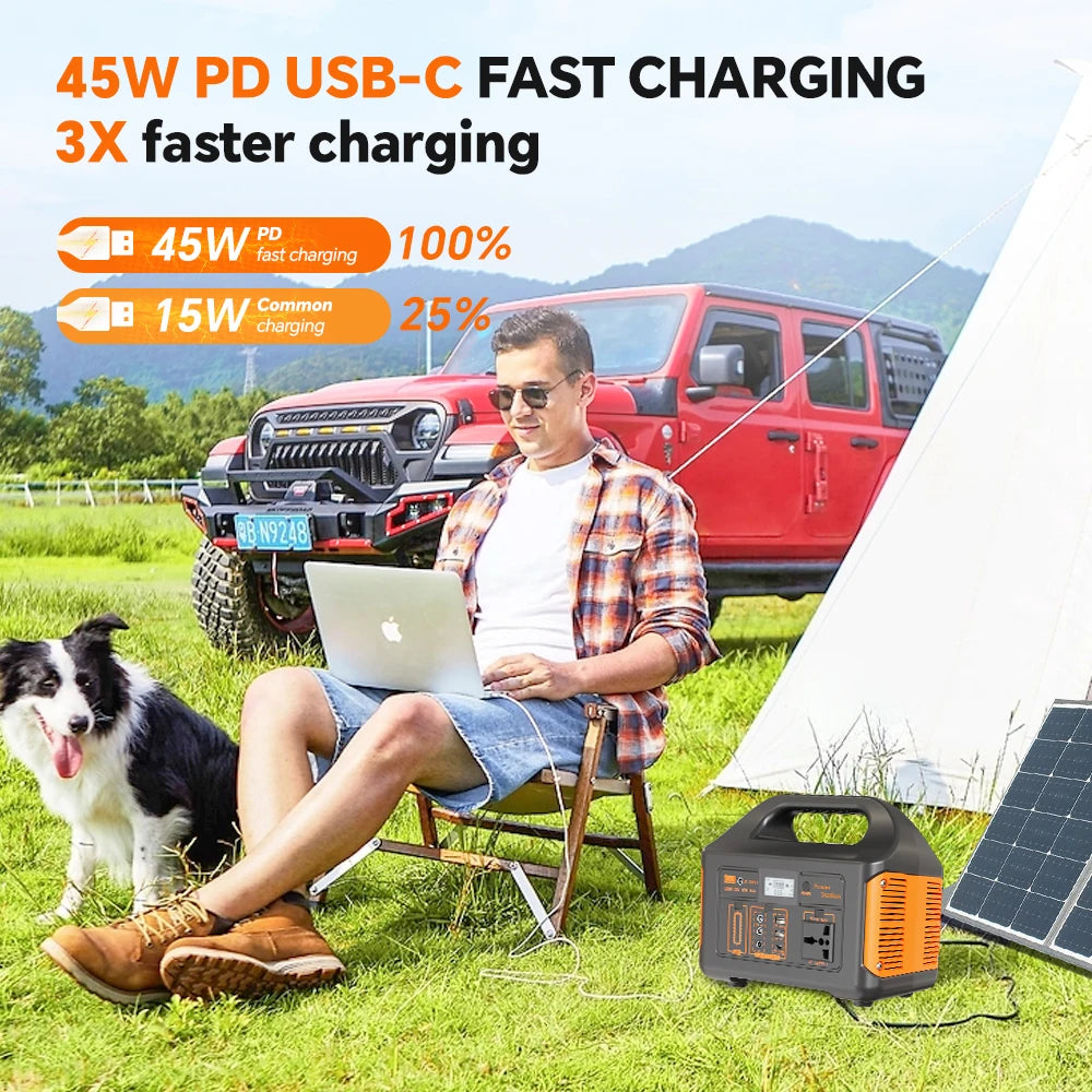 GaiaRay Electric 500W Portable Solar Power Station LifePO4 Battery