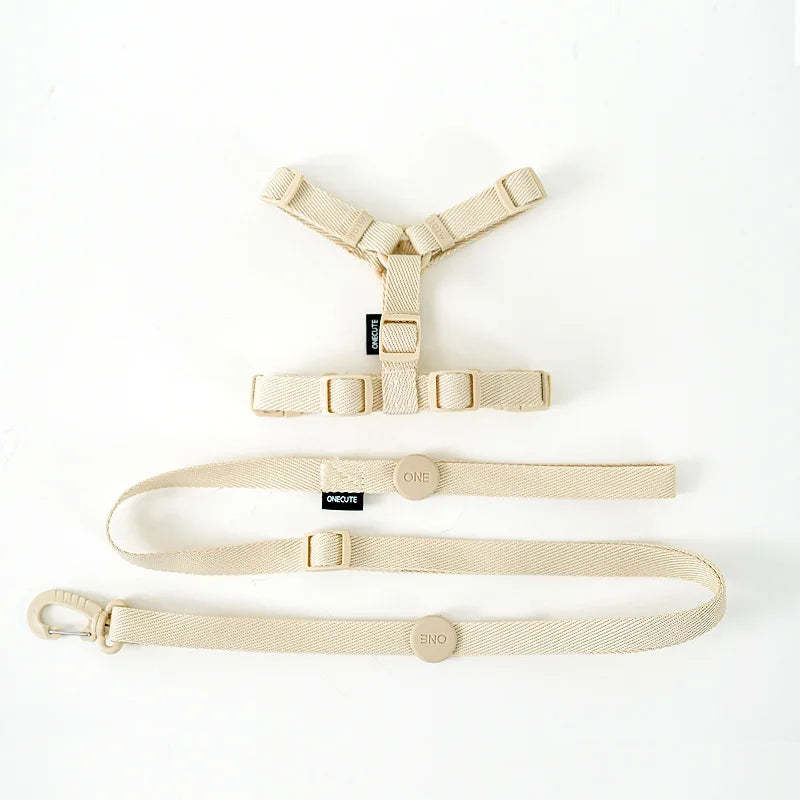 DKSTINYE Adjustable Puppy Harness Set With Reflective Collar And Leash