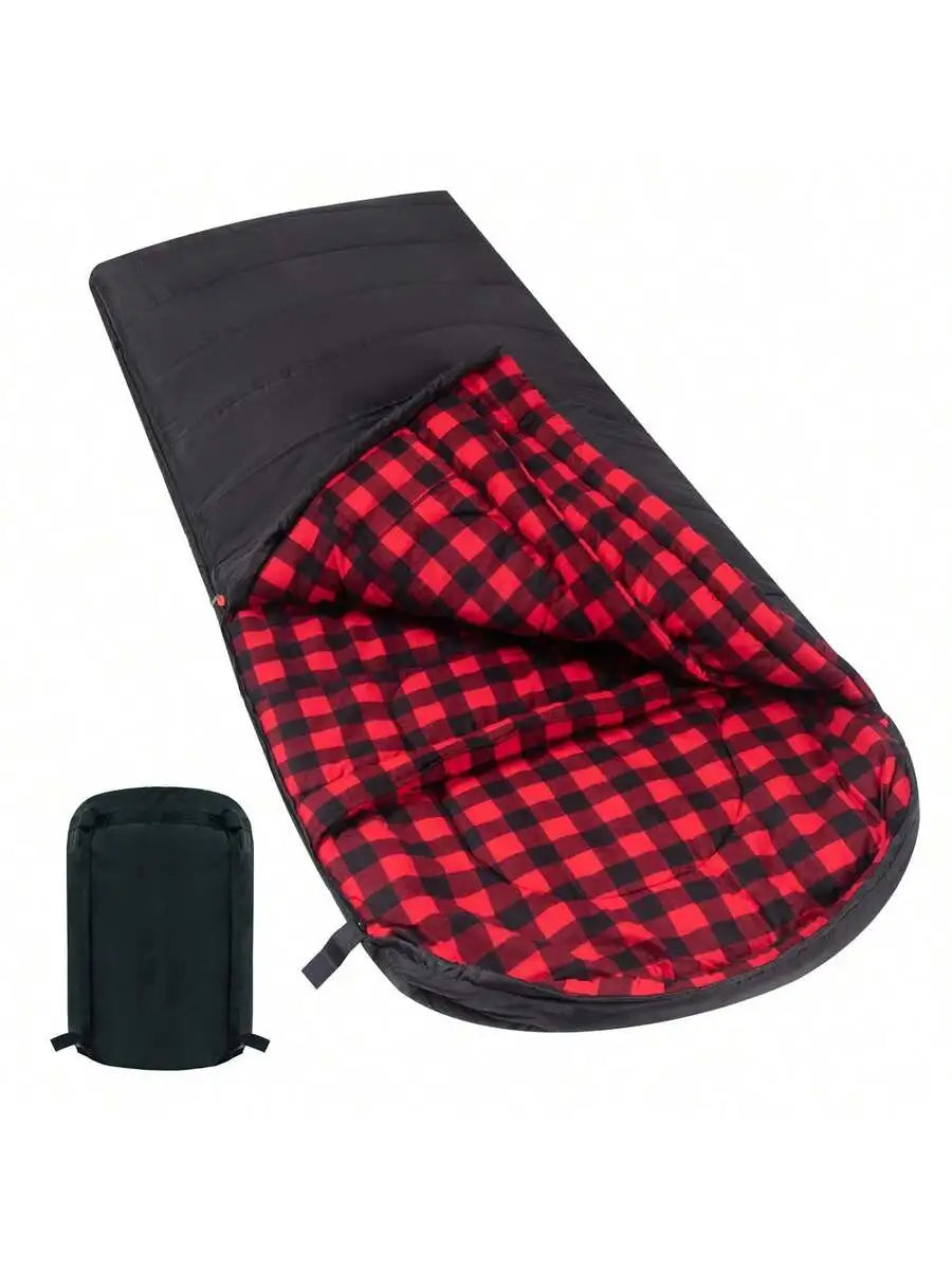 0 Degree Cotton Flannel Sleeping Bag For Adults Winter Camping