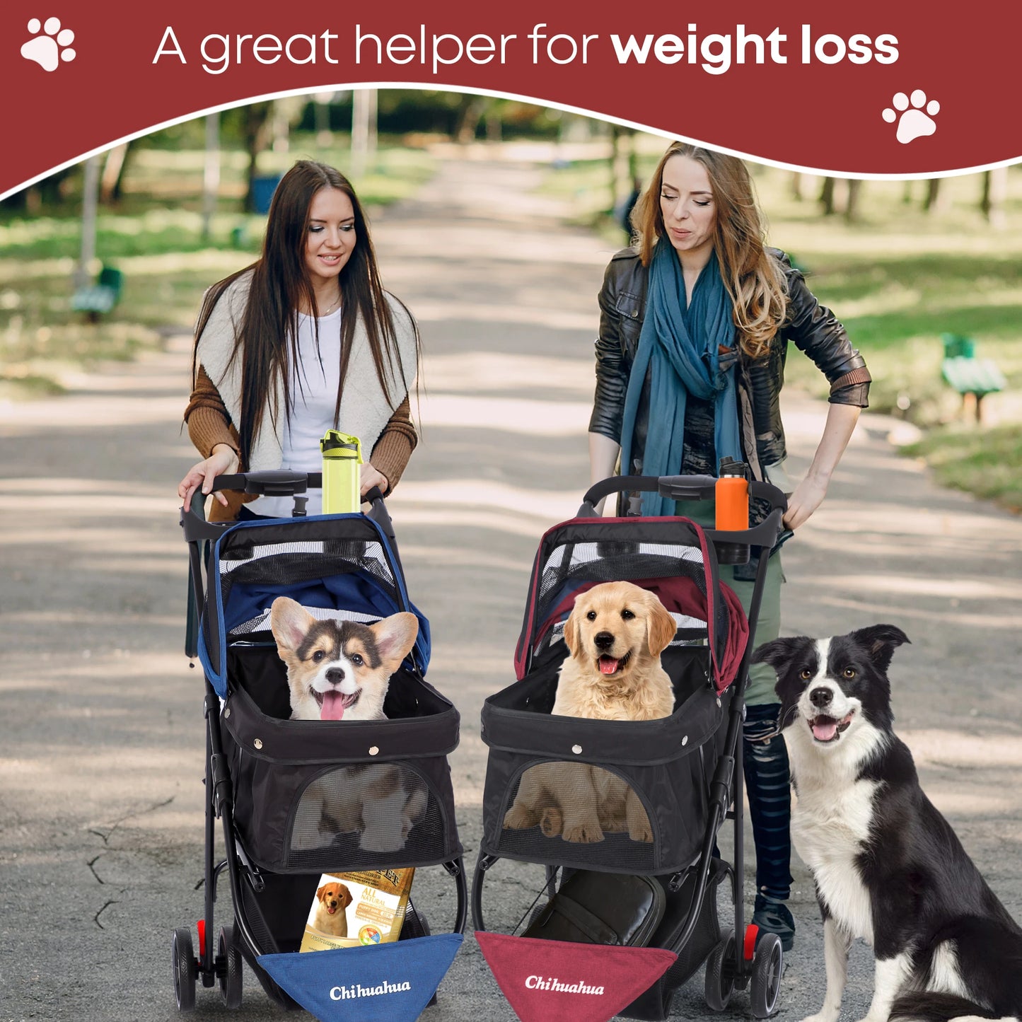 CHIHUAHUA Pet Stroller For Small And Medium Cats And Dogs