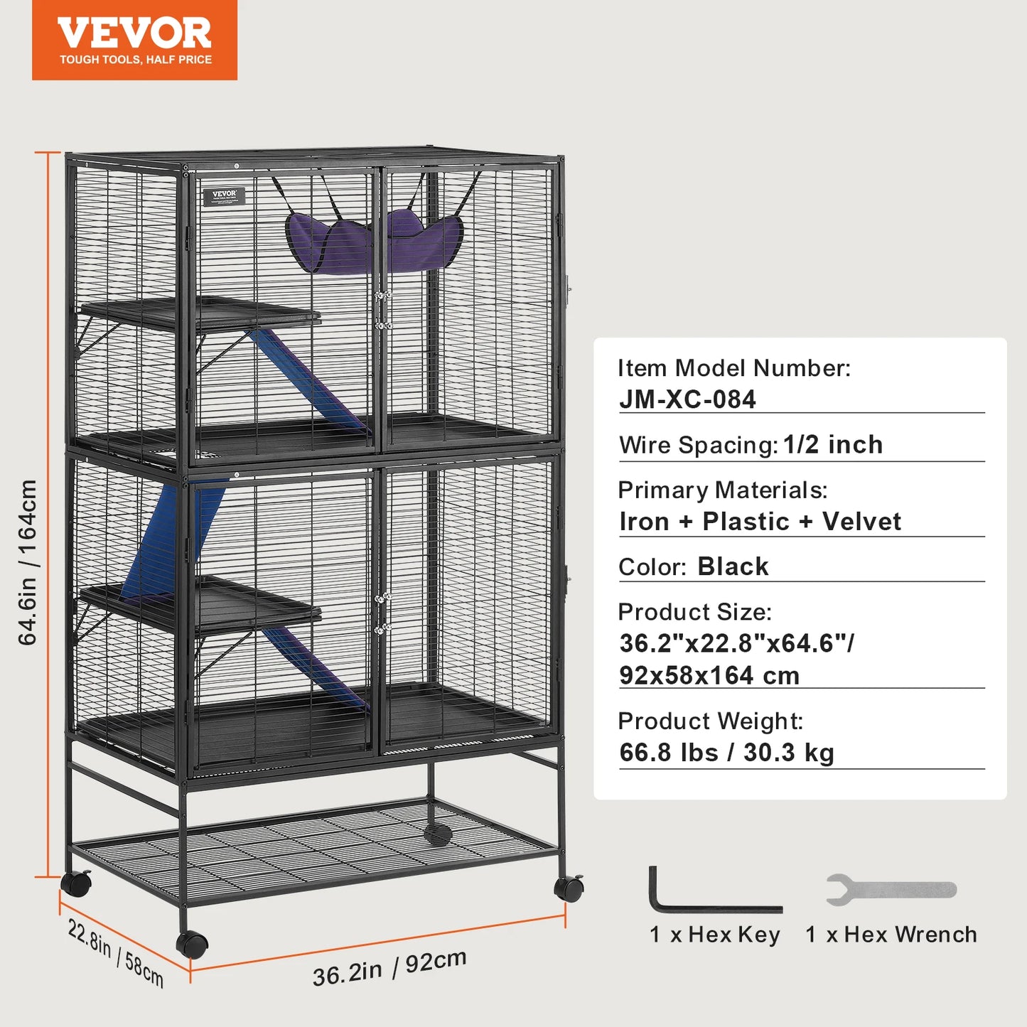 SucceBuy 4-Tier Critter Nation Cage For Small Animals