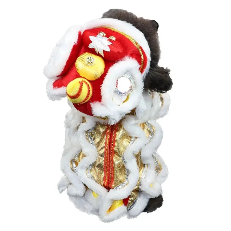2026 Costume Lion Dance Dog And Cat Spring Festival Dog Costume Chinese New Year Role Play Puppy Pet Chihuahua Puppy Costume