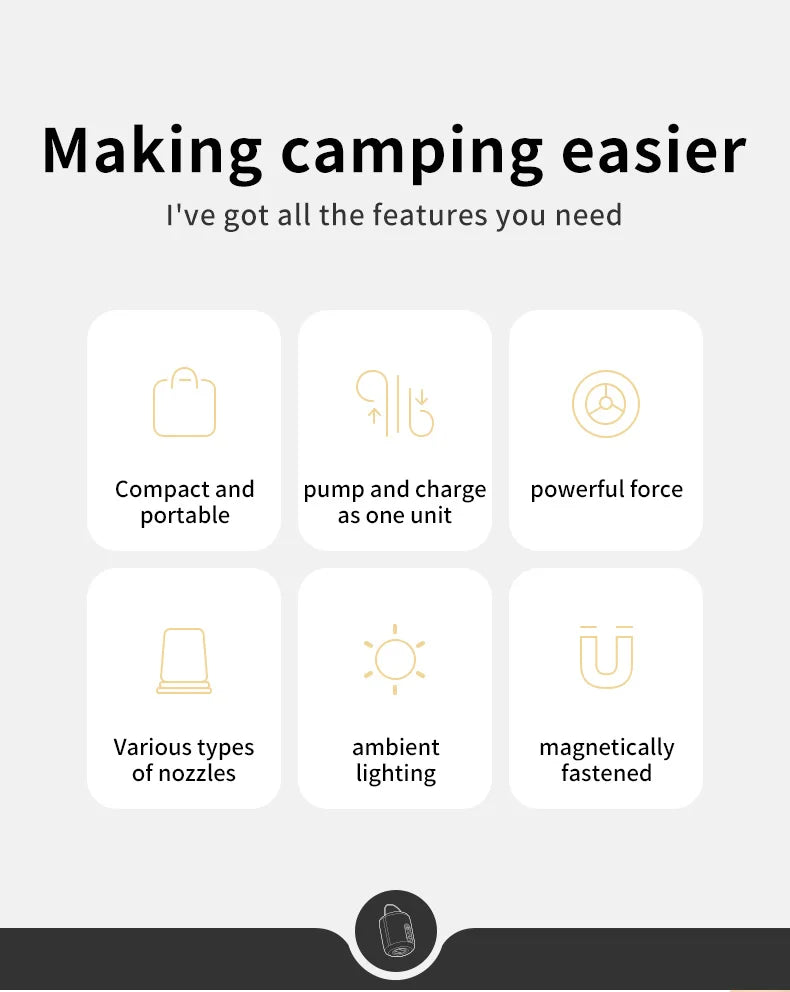 Naturehike Portable Multi Function Air Pump For Inflatable Mat
