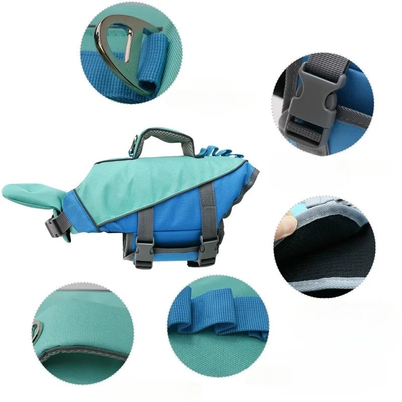 Dog Summer Life Jacket Safety Vest For Swimming And Surfing