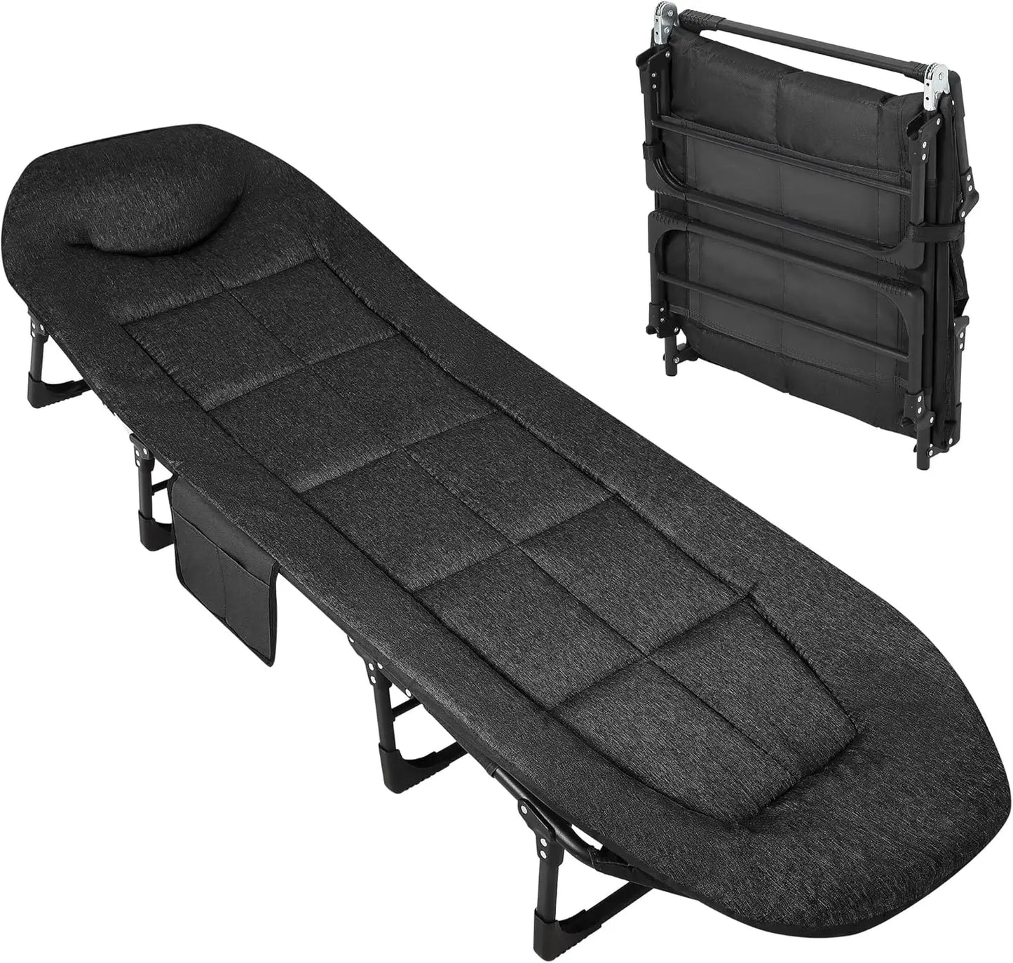 HiMISS Lightweight Camping Tent Cot With Cushioned Pillow Outdoors