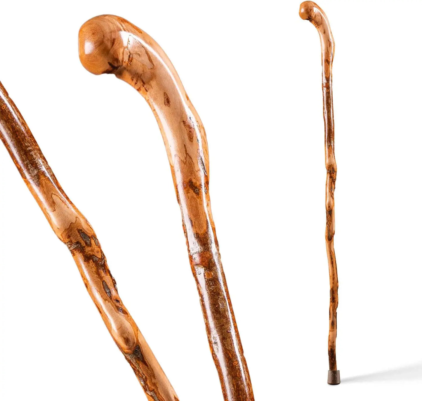 Sturdy Rubber Tip Wooden Walking Cane With T Handle For Adults Made In USA