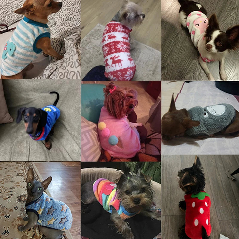 KaJiPet Soft Flannel Winter Vest For Small Dogs And Cats