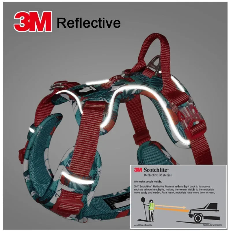 TRUELOVE Explosion Proof Dog Harness Camouflage Reflective Nylon
