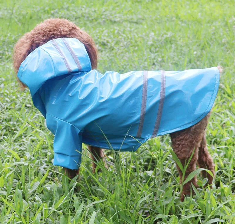 Waterproof PU Dog Raincoat With Hood For Pets
