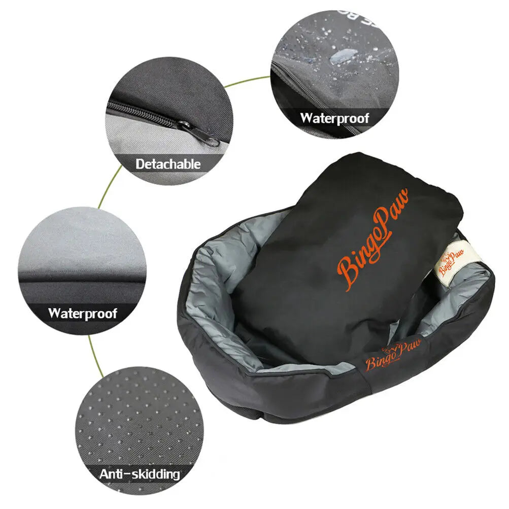 BINGOPAW All Season Calming Dog Bed With Removable Oxford Cover