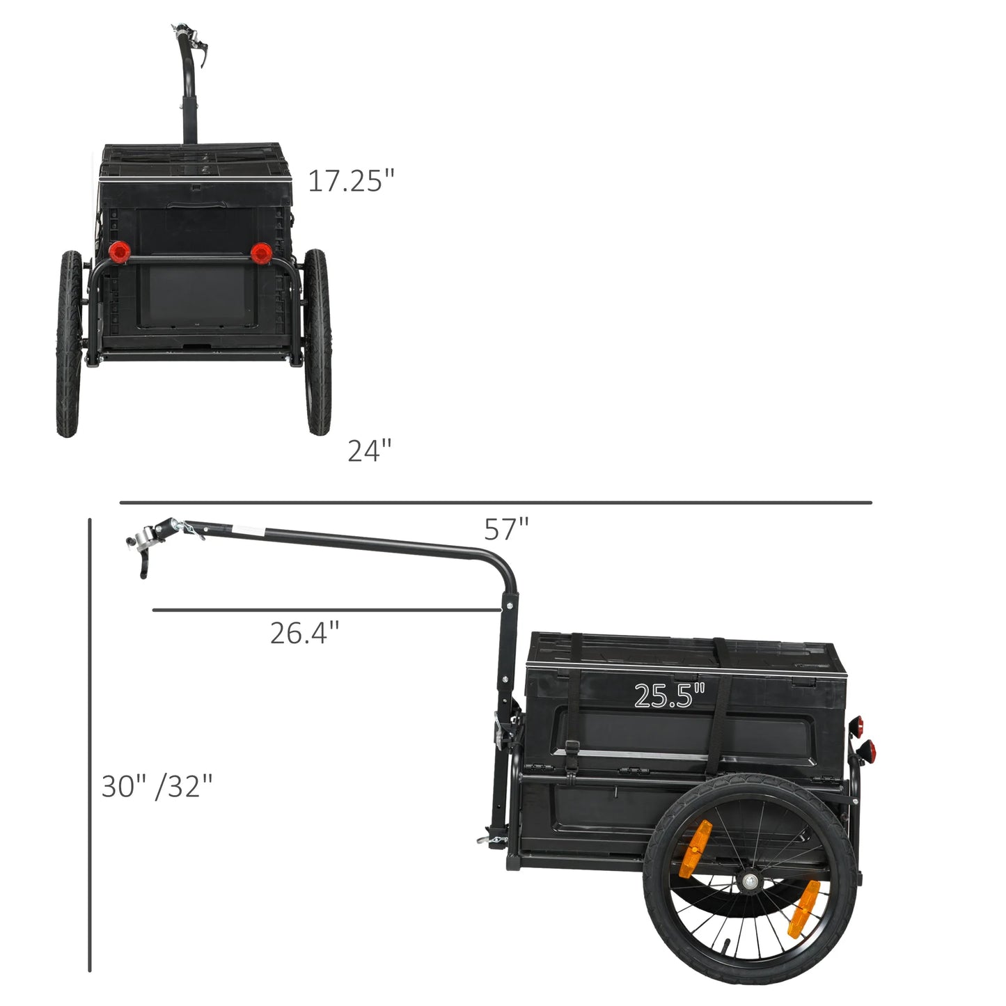 Bicycle Cargo Trailer With Removable Storage Box
