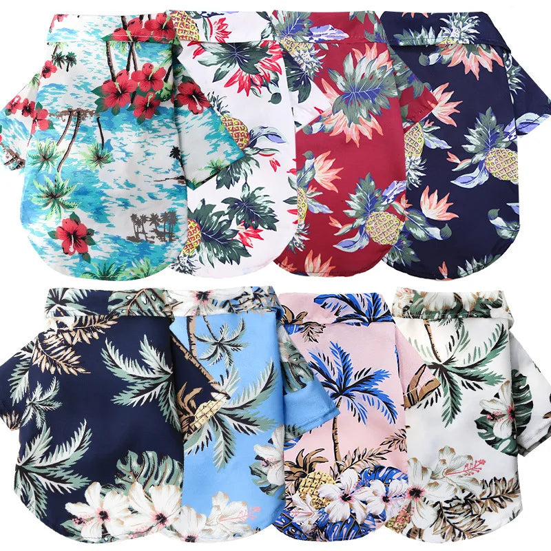 Hawaiian Style Summer Dog Shirt For Small And Medium Dogs