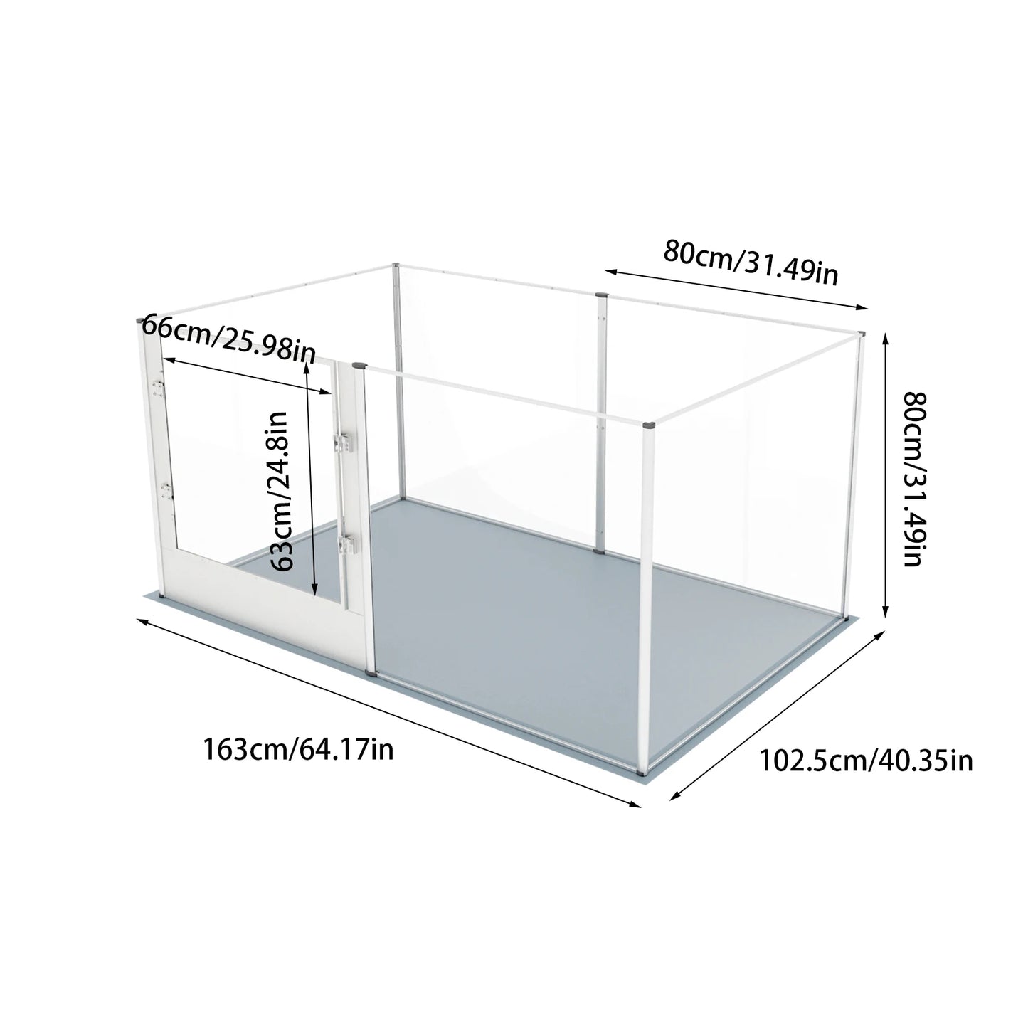 BINGOPAW Acrylic Dog Playpen Fence Indoor Exercise Pen