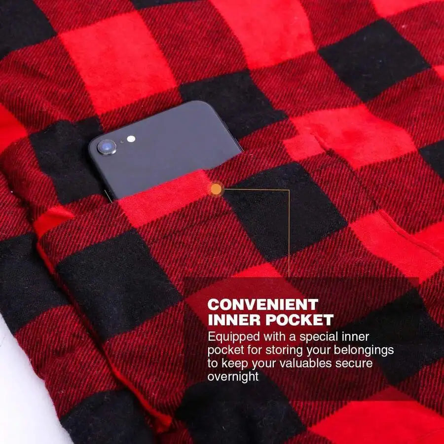 Cotton Flannel Envelope Sleeping Bag 3-4 Season Comfort