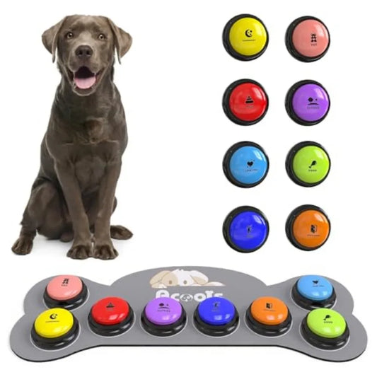 Dog Talking Button Set 8 Buttons Recordable Voice Training Aid