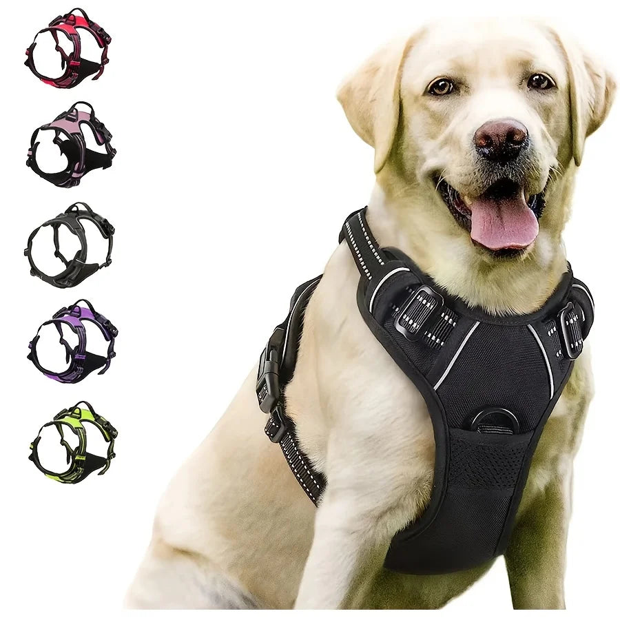Reflective No Pull Dog Harness Front Clip Heavy Duty Handle