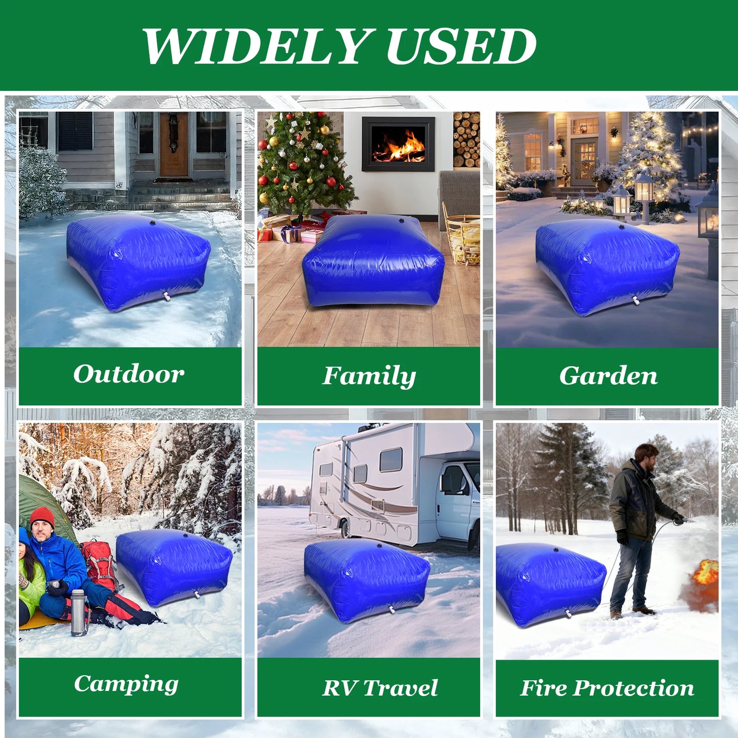 Water Storage Bladder Foldable Soft Water Bag With Valve