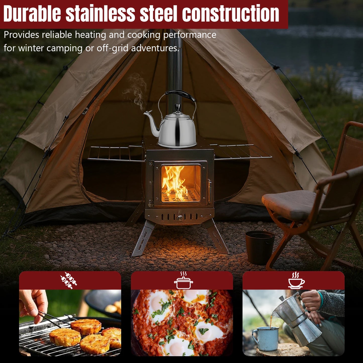ATUOTIN Weatherproof Patio Heater With Chimney Pipe For Camping