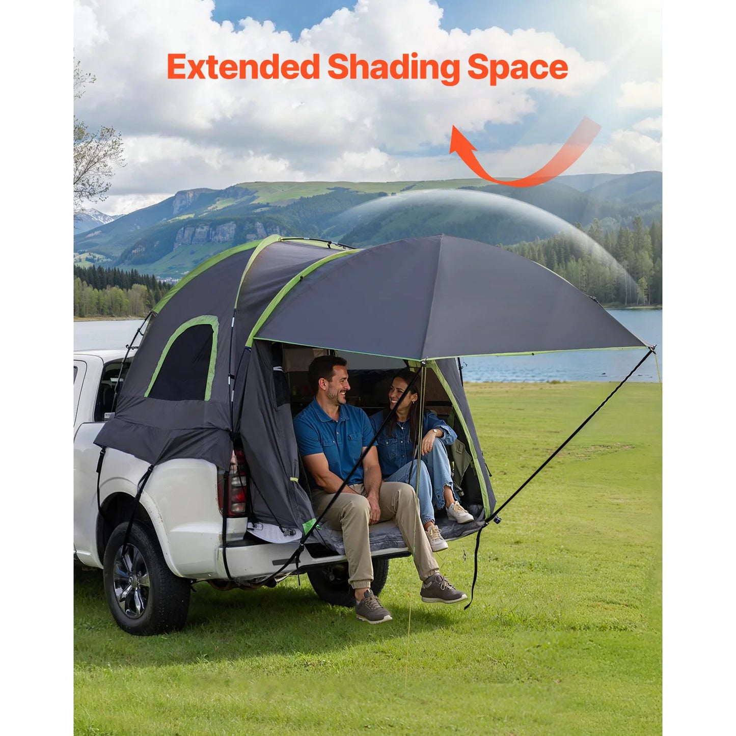 SucceBuy Pickup Truck Tent for Camping Waterproof PU2000 With Awning