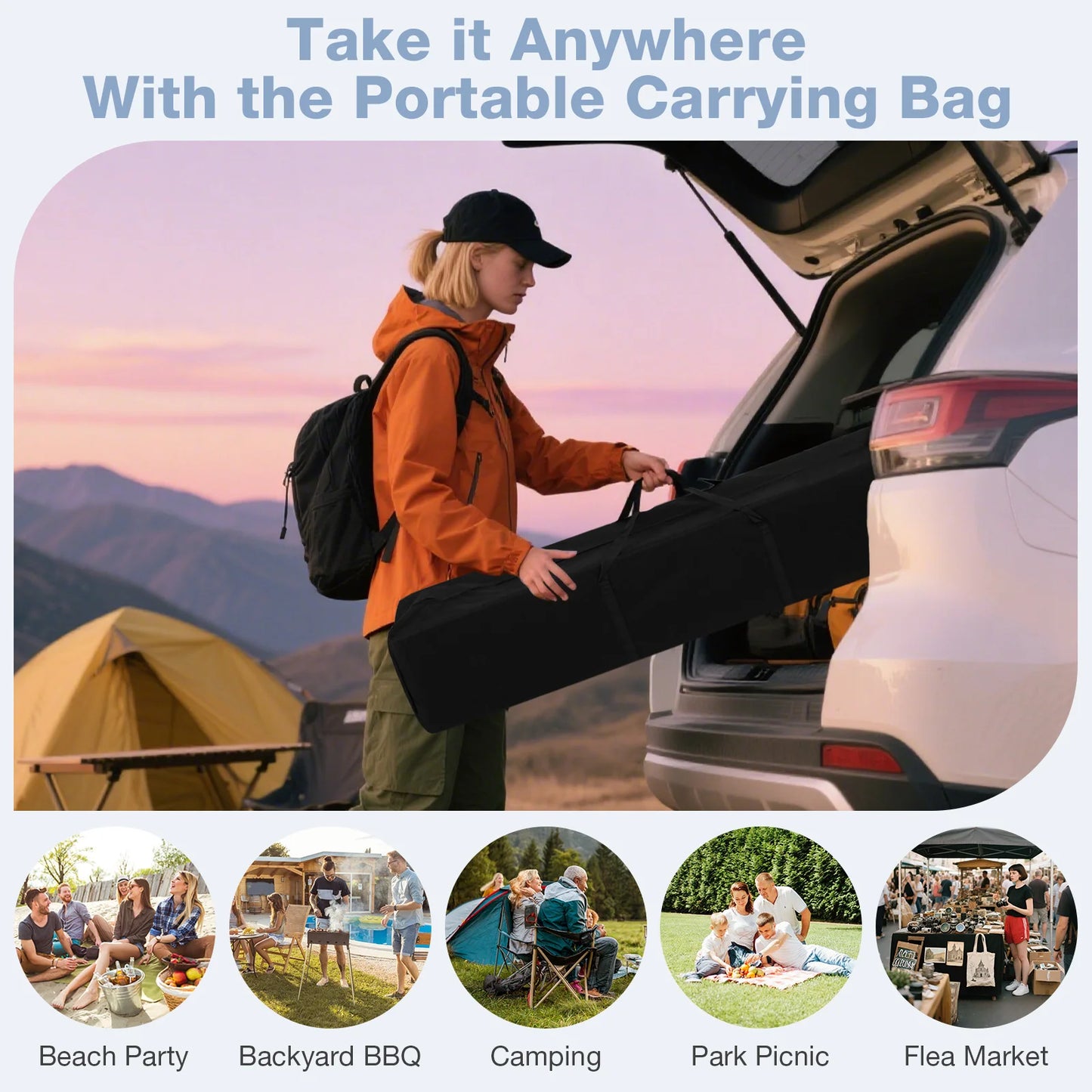 HOMASIS Pop Up Canopy Tent With Carrying Bag And Accessories