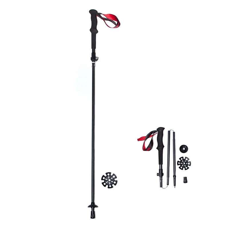 Super Light Telescopic Trekking Poles Portable Nordic Walking Sticks for Outdoor Camping Hiking Easy to Fold Alpenstock